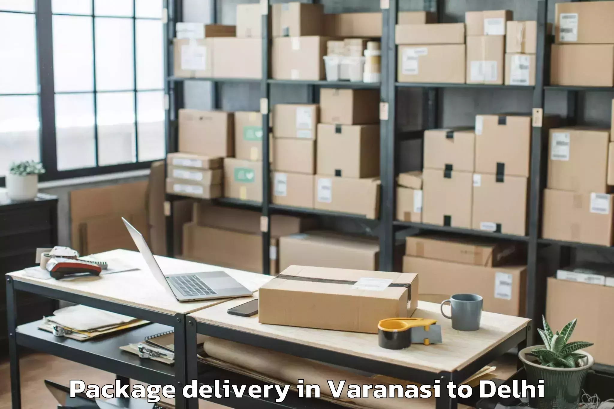 Quality Varanasi to Vivek Vihar Package Delivery